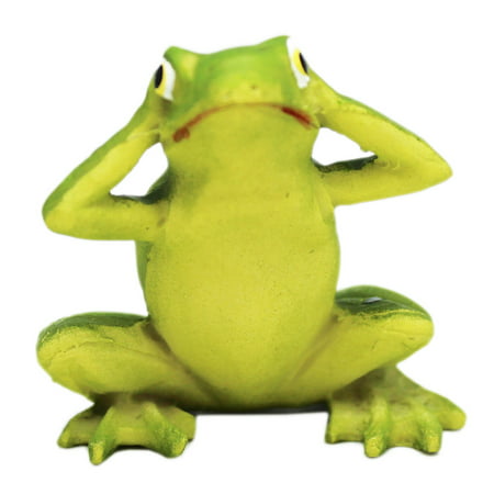 Garden Frog Figurine: Sitting on Hind Legs With Hands on
