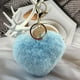 thumbnail image 1 of Nvzi Llavero de peluche con forma de corazón - 2 llaveros pequeños, anilla de acero inoxidable, llaveros de uso diario de 6 × 3,54 pulgadas, poliéster suave, apto para llavero de coche, azul claro, 1 of 5