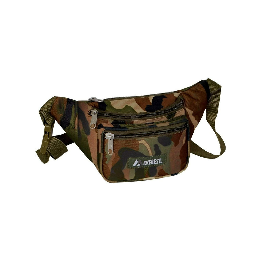 Everest Signature Woodland Green 11.5inch Camo Waist Fanny Pack