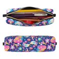 thumbnail image 2 of Fotbe mushroom Skull rainbow color Estuche para Lápices de Cuero con Estampado, Estuche con Cremallera Resistente, Organizador Compacto y Elegante para Papelería, 2 of 7