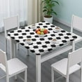 thumbnail image 3 of Soccer Ball Pattern Square Fitted Tablecloth with Elastic Edge,Square Table Cover,Washable Elastic Table Cover for Home Kitchen Party Decor 34"x34", 3 of 6