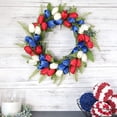 thumbnail image 4 of Corona Del Día De La Independencia, Coronas De Puerta Delantera Estilo Festivo Para Jardín Mgaxyff 4th of July Hanging Wreath, 4 of 8