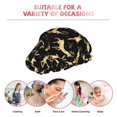 thumbnail image 6 of Kdxio Elegant Gold Moose Print Shower Cap for Women,Elastic and Reusable,Double Waterproof Layers Bathing Hat, 6 of 6