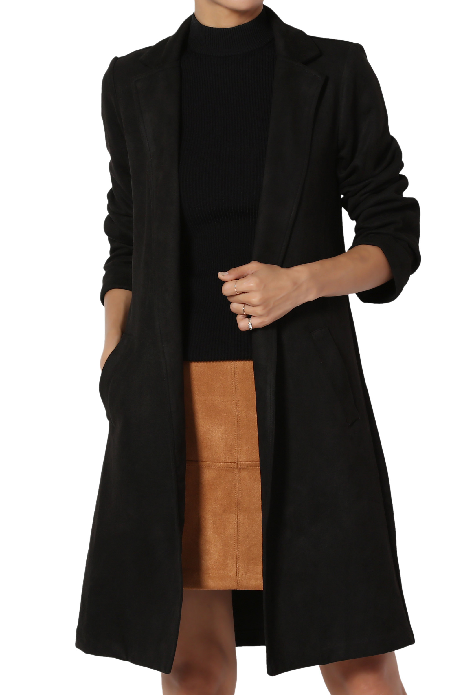 suede duster coat