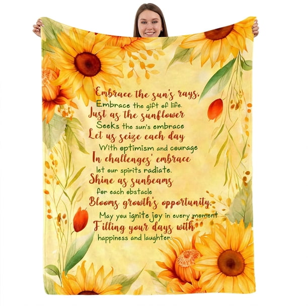 LHSHID Birthday Gifts for Grandma A Heartwarming Hug in a Blanket for Grandma Christmas Day Retirement Gifts for Grandma Blanket 50x60in