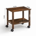 thumbnail image 3 of LEYAOYAO Brown Printer Stand for Desk, 2 Tier Desktop Printer Shelf, Computer Monitor Riser Stand for Home Office, 3 of 7