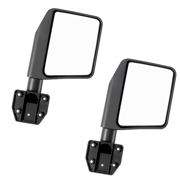KFFKFF Adjustable Tube Door Side Mirrors, Compatible with Jeep Wrangler CJ7 YJ TJ JK JL/Gladiator JT/Cherokee XJ, DOT-Certified Side View Mirrors for Half Doors, Multi-Directional Adjustment,Set of 2
