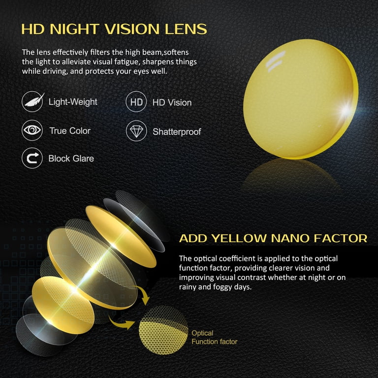 Linvo Men's Retro Polarized Night Vision Driving Glasses photo 6