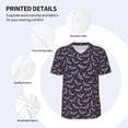 thumbnail image 5 of Rocae Bat Purple for Breathable Men's Baseball T-Shirt Fashionable Casual Baseball Jersey, Moisture-wicking Sportswear Small, 5 of 9