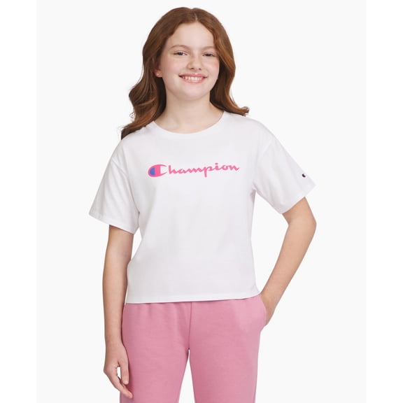 Champion Girls Meet and Greet Loose-Fit Tee - White - Size Large