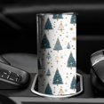 thumbnail image 3 of 20oz Blue and Gold Christmas Tree Pattern Skinny Tumblers Stainless Steel Tumbler with Lid and Straw,Vacuum Insulated Double Wall Travel Tumbler Cups with Cleaning Brush for Coffee,Tea, 3 of 6