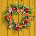 thumbnail image 1 of Mini Decor,Mini Peony Simulation Spring Flower Wreath Realistic Appearance Long Service Life Versatile Welcome Sign,Festive Decor for Courtyard Door Hanging Home Wedding Banquet Holiday Decors, 1 of 9