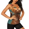 thumbnail image 2 of Lsque Strong Kitten Lifting Weights Printed Workout Tank Tops for Women, Athletic Sports Tank Tops, Compression Sleeveless Dry Fit Shirts,Sleeveless Yoga Shirt-Medium, 2 of 9