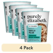 (4 pack) Purely Elizabeth Gluten-Free Superfood Oatmeal, Vanilla Pecan, 2 oz Cup