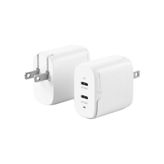 Alogic WCG2X40-US 2X40 Rapid Power 2 Port 40W USB-C GaN Wall Charger