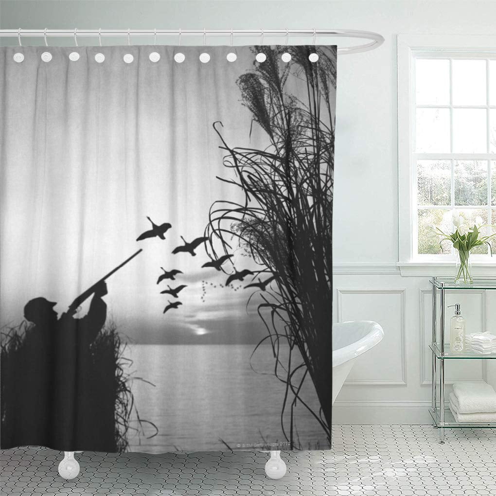 ATABIE Vintage Man Duck Hunting Black White Blackandwhite Motion