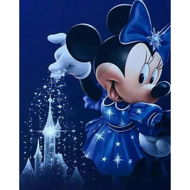 Disney 5d Diy Diamond Painting Mickey Mouse Magic Picture Full Square Round Diamond Embroidery Cross Stitch Girl's Boy's Gift,square 30x40cm Gao Jinjia LED
