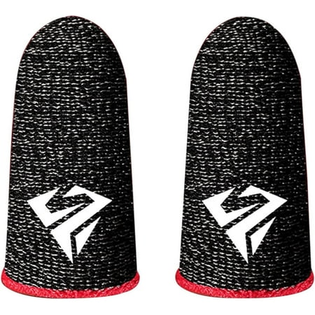 1Pair Gaming Finger Gloves Gaming Finger Sleeves Anti-Slip Sweatproof Ultra-Thin Touch Screen Gloves Fingertip Cover for Mobile Game Gaming Thumb