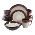 thumbnail image 2 of Gibson Couture 16 Pc Glazed Dinnerware Plates, Bowls, & Mugs, Red (2 Pack), 2 of 11