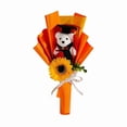 thumbnail image 1 of Graduation season simulation flower Sunflower Bear bouquet Flower Handmade Flower, 1 of 5
