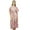 Baby Pink, variant on Bimba Women's Pink Floral Mid Calf Length Drawstring Kimono Kaftan Dress - 4