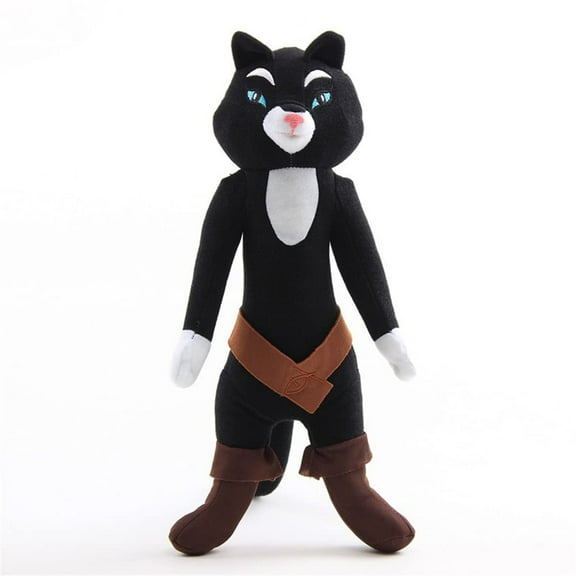 Black Cat Plush Toys Soft Paws Plush Toy 14'' for Family Friends (Black)