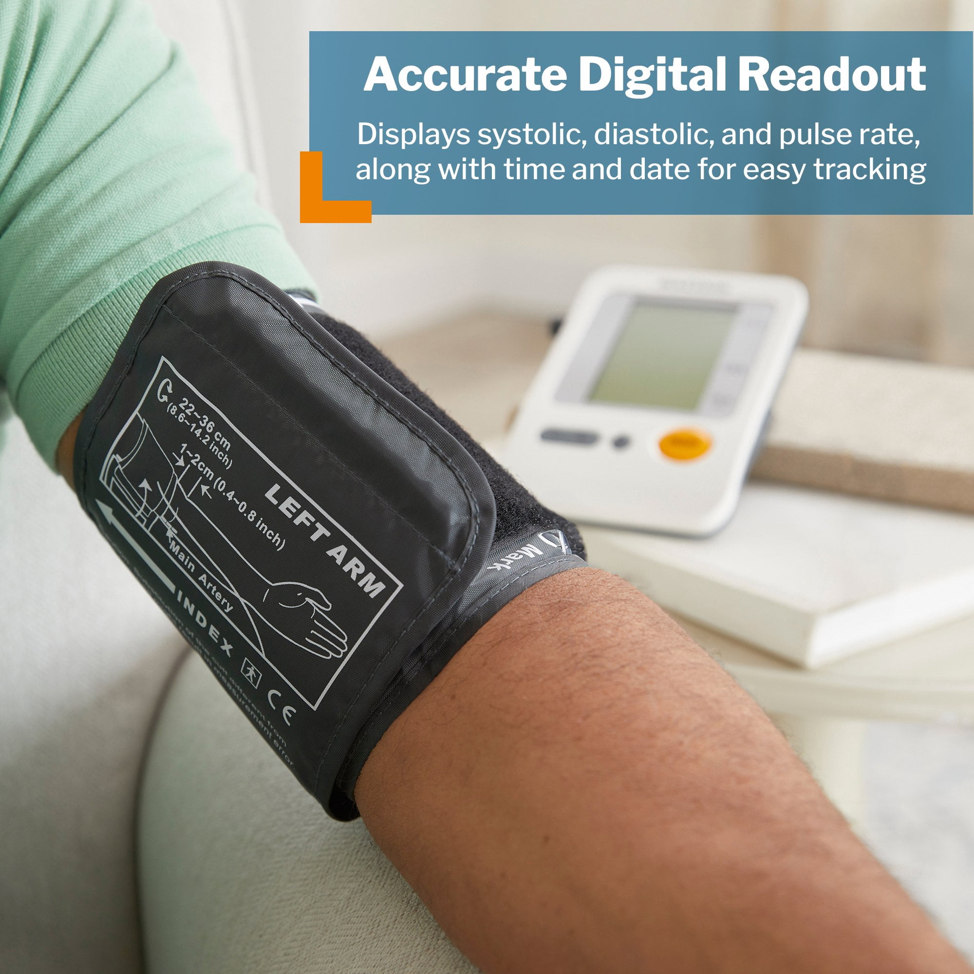 McKesson Digital Blood Pressure Monitor, Automatic Arm Cuff, 24 Ct