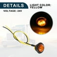 thumbnail image 5 of Unique Bargains Truck LED Trailer Lights 24V Plastic Round Waterproof Marker Lights Yellow 8 Pcs, 5 of 6