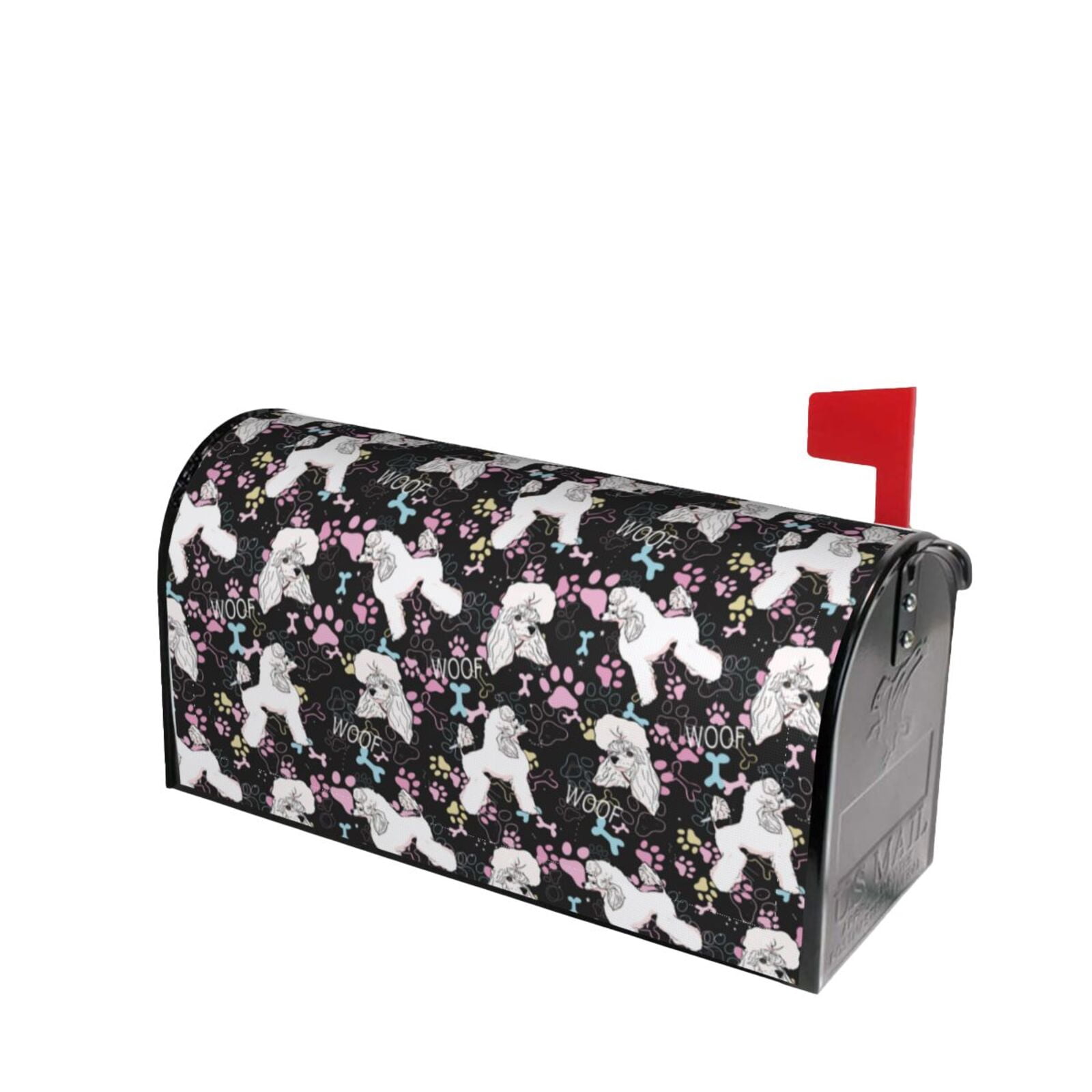 Picia Cute Poodle Dog Magnetic Mailbox Cover Standard Size-21x18 in