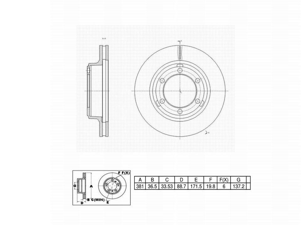 Winstop Brake Rotor, Front WS243496, International 3600 1997-1992