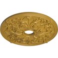 thumbnail image 3 of Ekena Millwork 23 5/8"OD x 3 7/8"ID x 2 1/8"P Jamie Ceiling Medallion (Fits Canopies up to 3 7/8"), Hand-Painted Iridescent Gold, 3 of 6