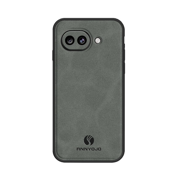 Compatible with Google Pixel 10A Vintage PU Leather Case,Wireless Charging Slim Fit Elegant Non-Slip Shockproof Protective Phone Case with Soft TPU Frame Anti-Fingerprint Classic Case,Gray