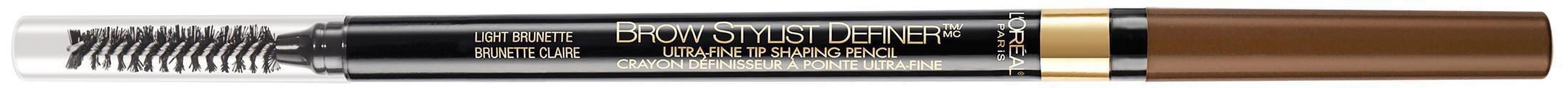 (2 pack) L'Oreal Paris Brow Stylist Definer Waterproof Eyebrow Mechanical Pencil, Light Brunette