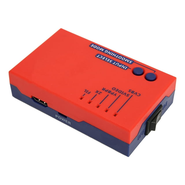 HD Multimedia Interface Converter, Converter Low Latency ABS For Retro Game Consoles For Ntsc Source Red,Blue