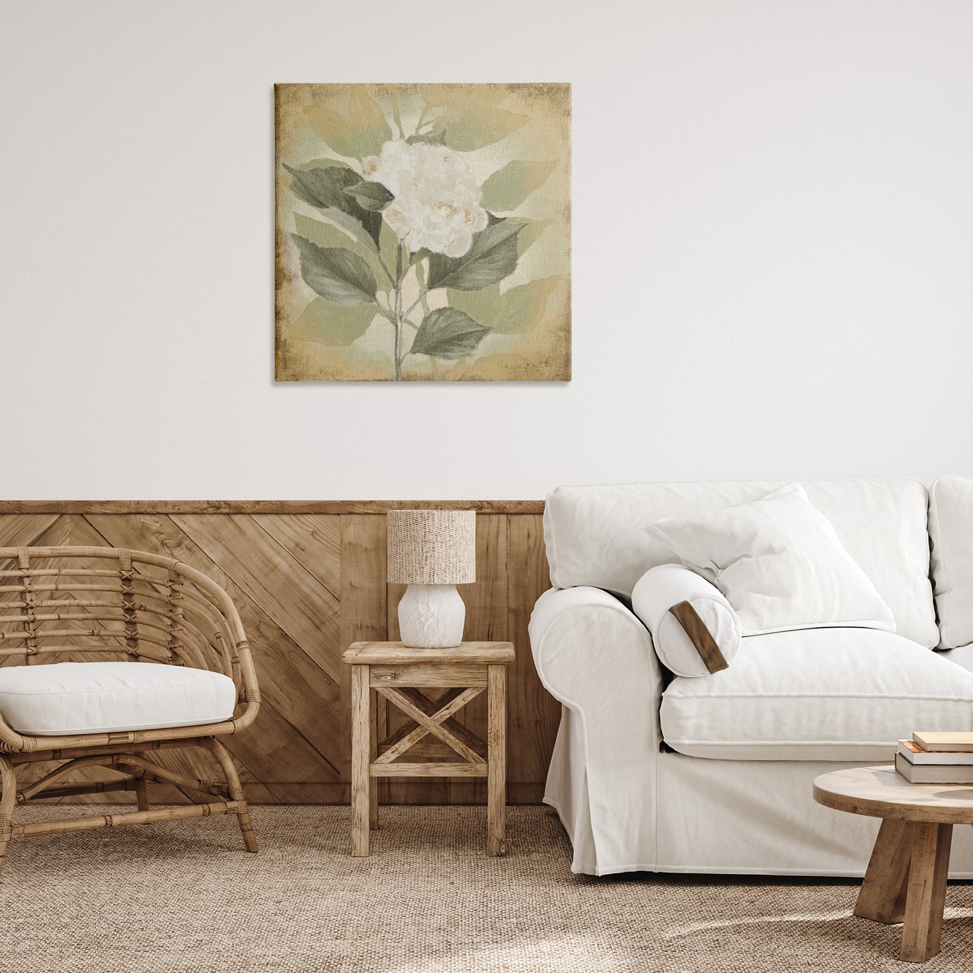 Stupell Industries Rustic Geranium Impression Plants & Flowers Painting Wrapped Canvas Art Print Wall Art, 30 x 30
