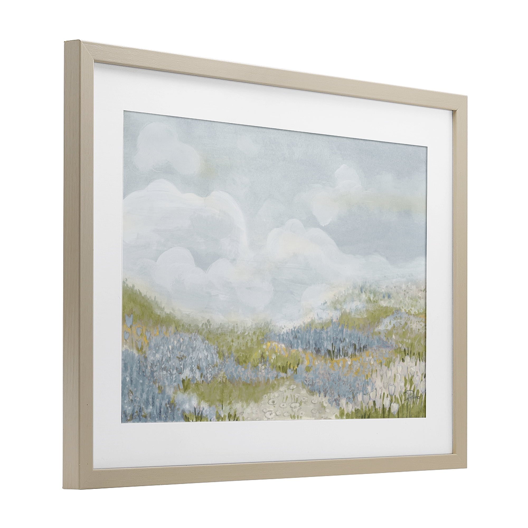 Stupell Industries Blue Floral Meadow Birch Framed Print Under Glass, design by Patricia Pinto