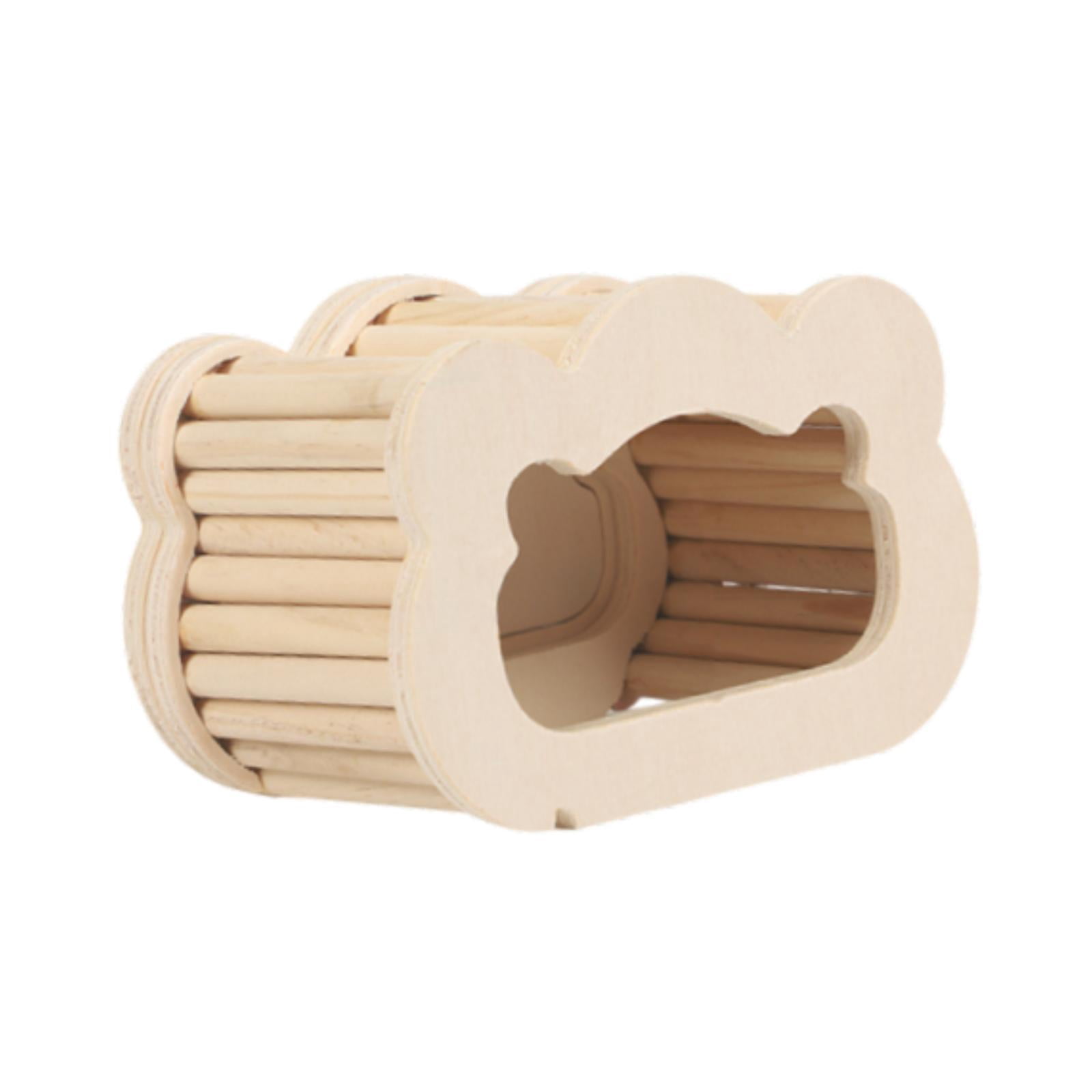 EHJRE Hamster Wooden House Hiding Place Habitat Decor Activity Protection Cage Accessory Hideaway Room to Run Resting Plating Exploration of Games Hiding Pl