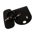 thumbnail image 2 of Cuero de PU con bolsa con orificio, accesorio DIY para bolso, bolso de hombro, fabricación de bolsos Negro, 2 of 10