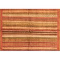 thumbnail image 1 of Ahgly Company Indoor Rectangle Abstract Orange Modern Area Rugs, 6' x 9', 1 of 4