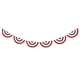 thumbnail image 1 of Guirnalda de banderas para decoración de fiestas | Banderas semicirculares con forma de estrella de cinco puntas | Banderines reutilizables de rayas rojas, blancas y azules para exteriores, para, 1 of 6