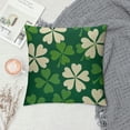 thumbnail image 2 of COMIO  St Patricks Day Pillow Covers Green White Clover Decor Throw Pillows Case for Couch Shamrocks Spring Indoor Outdoor Decorative Cushion Cases for Sofa Bed Decorations, 2 of 5