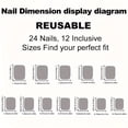 thumbnail image 5 of 24 Pieces Set, Short Square Fake Nails, with White and Pink Striped Fingertips and Bowknot Love Group Design, Perfect for Valentine's Day Party, Dance and Daily Wear, Removable and Reusable, 5 of 5