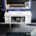 thumbnail image 3 of Eviva Axel 60 Inch Vanity with an Integrated Single SInk Acrylic Basin in White, 3 of 5