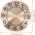 thumbnail image 2 of shiyou-Aluminum Silver Wall Clock Face for DIY, Wall Clock Dial DIY Clock Dial Plate Replacement Clock Dial Digital Clock Dial Clock Accessory Rose Gold, 2 of 4