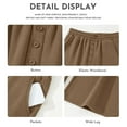thumbnail image 4 of YDFCWXW Women's Wide Leg Elastic Waist Sweatpants Baggy Straight Leg Lounge Pants Fall Outfits Athletic Joggers with Pockets (Coffee, L), 4 of 5