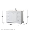 thumbnail image 7 of Wyndham Collection Light-Vein Wood Single Bathroom Vanity in White/Chrome, 7 of 7