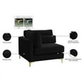 thumbnail image 4 of Meridian Furniture Julia Black Velvet Modular Corner Chair, 4 of 7
