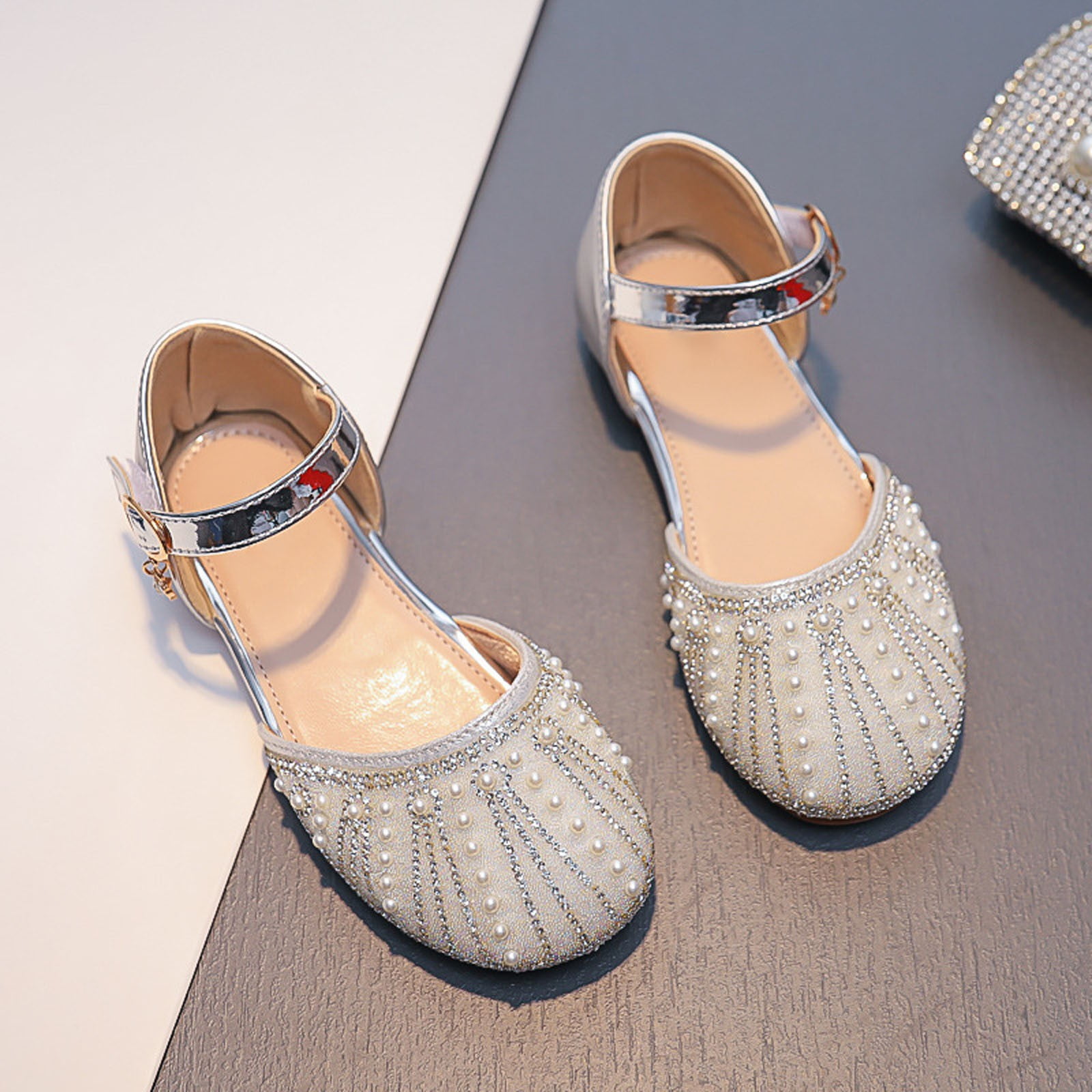 Girls silver dress sandals best sale