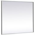 thumbnail image 3 of Allora 36" x 30" Mid Century Metal Frame Clear Beveled Mirror in White, 3 of 9