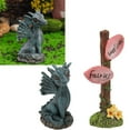 thumbnail image 1 of Dragon Statue Set, Sunproof Miniature Fairy Statue Accessories Waterproof Exquisite  for Balcony for Window, 1 of 7